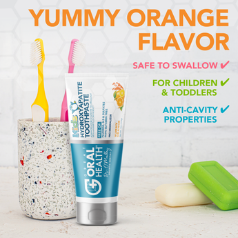 Kids ProMineralizer Fluoride-Free Toothpaste with Nano Hydroxyapatite (Yummy Orange)