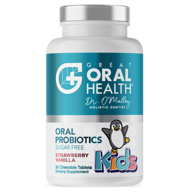 Kids Dental Oral Probiotics with BLIS K12 & M18 – 7 Strains, 3 Billion CFU (Strawberry-Vanilla Flavor)
