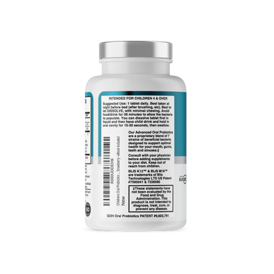 Kids Dental Oral Probiotics with BLIS K12 & M18 – 7 Strains, 3 Billion CFU (Strawberry-Vanilla Flavor)