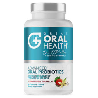 Dental Oral Probiotics with BLIS K12 & M18 – 7 Strains, 6 Billion CFU (Strawberry Vanilla Flavor)