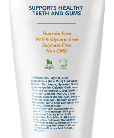 Kids ProMineralizer Fluoride-Free Toothpaste with Nano Hydroxyapatite (Yummy Orange)