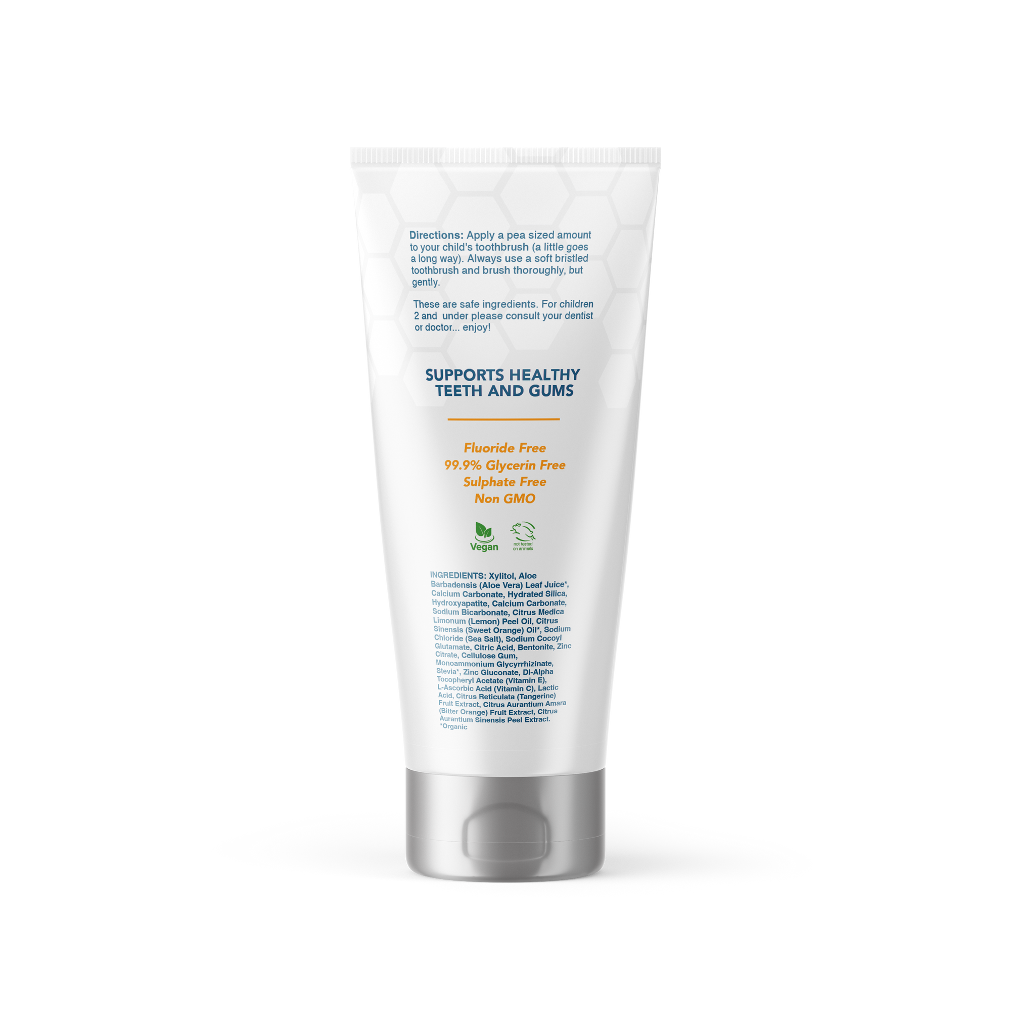 Kids Yummy Orange Flavored Nano Hydroxyapatite Fluoride Free Toothpaste