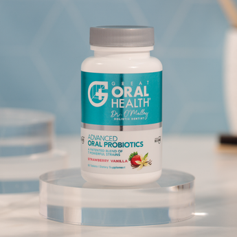 Dental Oral Probiotics with BLIS K12 & M18 – 7 Strains, 6 Billion CFU (Strawberry Vanilla Flavor)