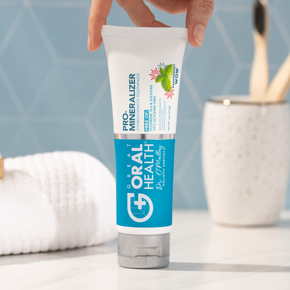 Dentist Formulated Fluoride Free Remineralizing Toothpaste with Nano Hydroxyapatite for Enamel Repair and Sensitive Teeth Peppermint Wow Flavor